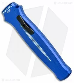 Piranha Rated-R D/A OTF Automatic Knife Blue (3.5" Black) -Avokelavavat Sales Store Piranha Rated R DA Auto Blue Tactical Black BHQ 67996 jr spine