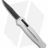 Piranha Rated-R D/A OTF Automatic Knife Silver Aluminum (3.5" Black 154CM) -Avokelavavat Sales Store Piranha Rated R DA OTF Auto Silver Black BHQ 52245 jr