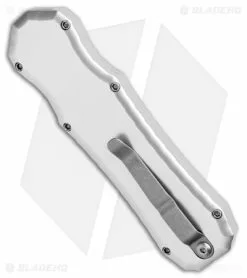 Piranha Silver Excalibur Knife D/A OTF Automatic (3.2" Stonewash Plain) -Avokelavavat Sales Store Piranha Silver Excalibur DA Auto SW BHQ 1901 jr side