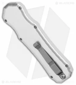 Piranha Silver Excalibur Knife D/A OTF Automatic (3.2" Stone Serr) 8 Piranha Silver Excalibur Knife D/A OTF Automatic (3.2" Stone Serr) -Avokelavavat Sales Store Piranha Silver Excalibur DA Auto SW Serr BHQ 1902 jr side