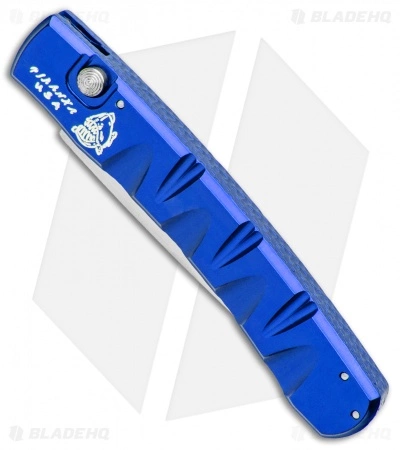 Piranha Virus Automatic Knife Blue (3.25" Mirror) 4 Piranha Virus Automatic Knife Blue (3.25" Mirror) - Image 2