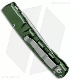 Piranha Virus Automatic Knife Green Aluminum (3.25" Mirror) -Avokelavavat Sales Store Piranha Virus Auto Green Mirror BHQ 28388 jr side