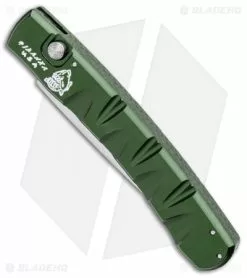 Piranha Virus Automatic Knife Green Aluminum (3.25" Mirror) -Avokelavavat Sales Store Piranha Virus Auto Green Mirror BHQ 28388 jr spine