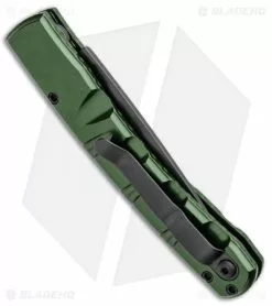 Piranha Virus Automatic Knife Green Tactical (3.25" Black) -Avokelavavat Sales Store Piranha Virus Auto Green Tactical Black BHQ 28573 jr side