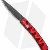 Piranha Virus Automatic Knife Red Tactical (3.25" Black)