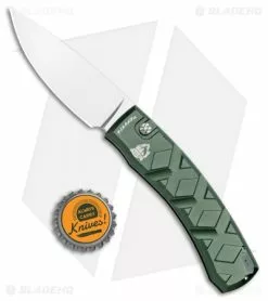 Piranha X Automatic Knife Green Aluminum (3.3" Mirror) -Avokelavavat Sales Store Piranha X Auto Green Mirror BHQ 26287 jr bottlecap