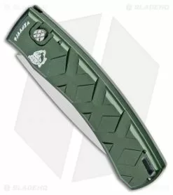 Piranha X Automatic Knife Green Aluminum (3.3" Mirror) -Avokelavavat Sales Store Piranha X Auto Green Mirror BHQ 26287 jr spine