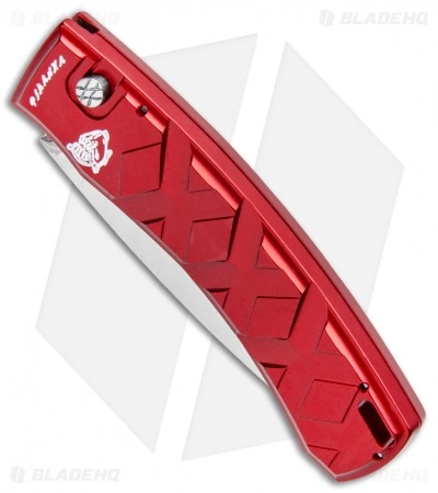 Piranha X Automatic Knife Red (3.3" Mirror) 4 Piranha X Automatic Knife Red (3.3" Mirror) - Image 2