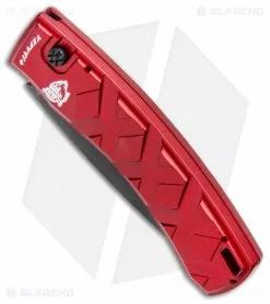 Piranha X Automatic Knife Red Tactical (3.3" Black) -Avokelavavat Sales Store Piranha X Auto Red Tactical Black BHQ 26293 jr spine