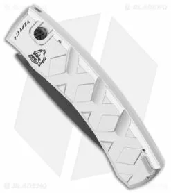 Piranha X Automatic Knife Silver Tactical (3.3" Black Serr) -Avokelavavat Sales Store Piranha X Auto Silver Tactical Black Serr BHQ 28384 jr spine