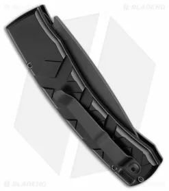 Piranha X Automatic Tactical Knife Black Aluminum (3.3" Black 154CM) -Avokelavavat Sales Store Piranha X Auto Tactical Black BHQ 26281 jr side