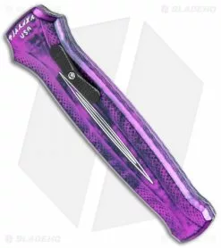 Piranha Rated-X D/A Dagger OTF Automatic Knife Plum (3.5" Satin) -Avokelavavat Sales Store Pirhana Rated X DA Dagger Auto Plum Satin BHQ 119642 jr spine