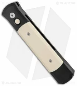 Pro-Tech Custom Godfather Tuxedo Automatic Knife Ivory Micarta (4" Damascus) -Avokelavavat Sales Store Pro Tech Custom Godfather Auto Ivory Micarta Spirograph Damascus BHQ 131648 jr spine
