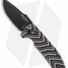 Pro-Tech Custom SBR Automatic Unique Zebra Micarta (2.6" Black DLC)