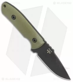 Pro-Tech George SBR Fixed Blade Knife Green G-10 (2.9" Black) Leather Sheath -Avokelavavat Sales Store Pro Tech George SBR Fixed Blade Green G 10 Black Leather Sheath BHQ 131711 jr spine