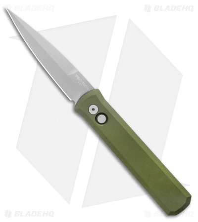 Pro-Tech Godfather Automatic Knife Green Aluminum (4" Bead Blast) 3 Pro-Tech Godfather Automatic Knife Green Aluminum (4" Bead Blast)