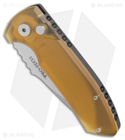 Pro-Tech Les George SBR Automatic Knife Amber Ultem (2.6" Stonewash) 4 Pro-Tech Les George SBR Automatic Knife Amber Ultem (2.6" Stonewash) - Image 2