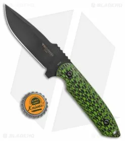 Pro-Tech Rockeye Fixed Blade Knife Black/Neon Green G-10 (4" Black 52100) -Avokelavavat Sales Store Pro Tech Rockeye Fixed Blade Black Neon Green G 10 BHQ 22211 jr bottlecap
