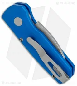 Pro-Tech Runt 5 Wharncliffe Automatic Knife Blue (1.9" Stonewash) -Avokelavavat Sales Store Pro Tech Runt 5 Wharncliffe Auto Blue SW BHQ 135057 jr side