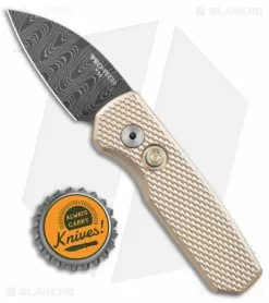 Pro-Tech Runt 5 Wharncliffe Knife Bronze Textured (1.9" Spirograph Damascus) -Avokelavavat Sales Store Pro Tech Runt 5 Wharncliffe Auto Bronze Textured Spirograph Damascus BHQ 147079 jr bottlecap