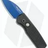 Pro-Tech Runt 5 Wharncliffe Automatic Textured Black Aluminum (1.9" Sapphire)