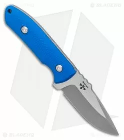 Pro-Tech George SBR Fixed Blade Knife Blue G-10 (2.9" SW/Satin) Kydex Sheath -Avokelavavat Sales Store Pro Tech SBR Fixed Blue w Kydex Sheath 2.6 Stonewash BHQ 126453 LS Spine