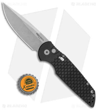 Pro-Tech TR-3 Automatic Knife Black Fish Scales W/ Safety (3.5" SW Magnacut) 6 Pro-Tech TR-3 Automatic Knife Black Fish Scales W/ Safety (3.5" SW Magnacut) - Image 4