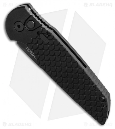 Pro-Tech TR-3 Custom Automatic Knife Black Fish Scale (3.5" Mirror DLC) 4 Pro-Tech TR-3 Custom Automatic Knife Black Fish Scale (3.5" Mirror DLC) - Image 2