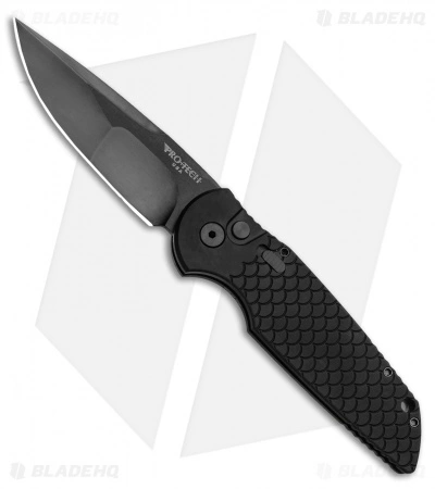 Pro-Tech TR-3 Custom Automatic Knife Black Fish Scale (3.5" Mirror DLC) 3 Pro-Tech TR-3 Custom Automatic Knife Black Fish Scale (3.5" Mirror DLC)