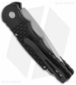 Pro-Tech TR-5 Custom Automatic Black Fish Scale (3.25" Mirror Compound) T5451 -Avokelavavat Sales Store Pro Tech TR 5 Custom Tactical Response Auto Black Fish Scale Mirror BHQ 146600 jr side