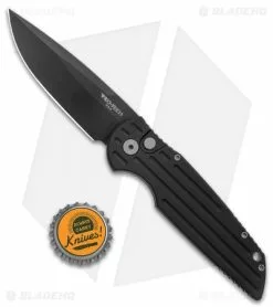Pro-Tech Tactical Response TR-3 Knife Black W/Grooves (3.5" DLC S45VN) Exclusive -Avokelavavat Sales Store Pro Tech Tactical Response TR 3 Black Grooves DLC Exclusive BHQ 136555 jr bottlecap