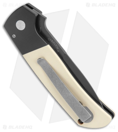 Pro-Tech Terzuola Tuxedo ATCF Automatic Knife Ivory Micarta (3.5" DLC MagnaCut) 5 Pro-Tech Terzuola Tuxedo ATCF Automatic Knife Ivory Micarta (3.5" DLC MagnaCut) - Image 3