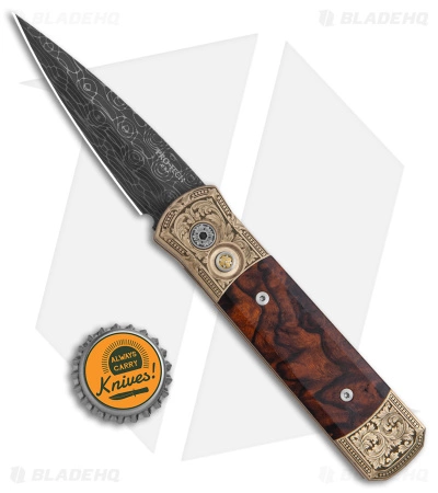 Pro-Tech Godson Ultimate Custom Automatic Knife Bronze Al/Ironwood (3.2" Dam) 6 Pro-Tech Godson Ultimate Custom Automatic Knife Bronze Al/Ironwood (3.2" Dam) - Image 4
