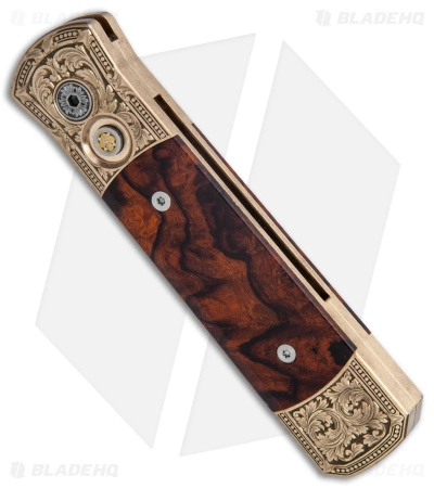 Pro-Tech Godson Ultimate Custom Automatic Knife Bronze Al/Ironwood (3.2" Dam) 4 Pro-Tech Godson Ultimate Custom Automatic Knife Bronze Al/Ironwood (3.2" Dam) - Image 2