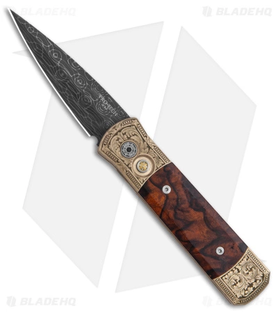 Pro-Tech Godson Ultimate Custom Automatic Knife Bronze Al/Ironwood (3.2" Dam) 3 Pro-Tech Godson Ultimate Custom Automatic Knife Bronze Al/Ironwood (3.2" Dam)