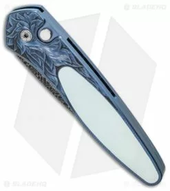 Pro-Tech Ultimate Custom Newport Knife MOP/Andrew Adams Engraving (3" Damascus) 7 Pro-Tech Ultimate Custom Newport Knife MOP/Andrew Adams Engraving (3" Damascus) -Avokelavavat Sales Store Pro Tech Ultimate Custom Newport Knife MOP Andrew Adams Engraving 3 Damascus BHQ 122891 LS Spine