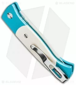 Pro-Tech Brend 2 Small Automatic Knife Teal Ivory Micarta (2.9" Satin) 1251 -Avokelavavat Sales Store Protech Brend 2 Small Automatic Knife Teal Ivory Micarta Satin 1251 BHQ 106160 kp jr side