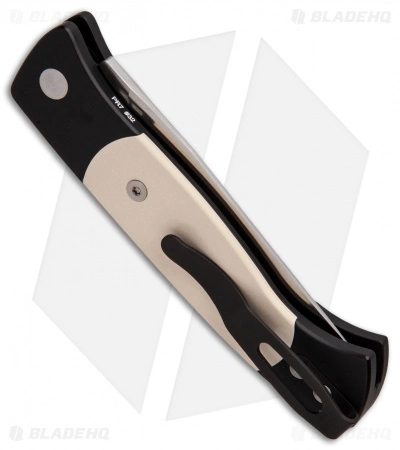 Pro-Tech Brend 2 Small Tuxedo Automatic Knife Ivory Micarta (2.9" Satin) 1251 4 Pro-Tech Brend 2 Small Tuxedo Automatic Knife Ivory Micarta (2.9" Satin) 1251 - Image 2
