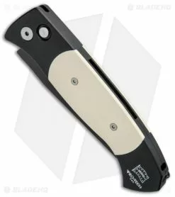 Pro-Tech Brend 3 Medium Tuxedo Automatic Knife Ivory Micarta (3.75" Black) 1352 7 Pro-Tech Brend 3 Medium Tuxedo Automatic Knife Ivory Micarta (3.75" Black) 1352 -Avokelavavat Sales Store Protech Brend 3 Tuxedo Auto Ivory Micarta Black 1352 BHQ 3752 jr spine