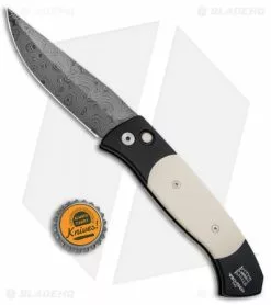 Pro-Tech Brend 3 Medium Tuxedo Custom Automatic Knife Micarta (3.75" Damascus) 9 Pro-Tech Brend 3 Medium Tuxedo Custom Automatic Knife Micarta (3.75" Damascus) -Avokelavavat Sales Store Protech Brend 3 Tuxedo Custom Auto Ivory Micarta Damascus 1351 DM BHQ 3508 jr bottlecap 2