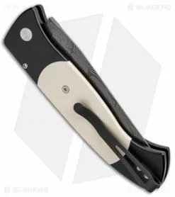 Pro-Tech Brend 3 Medium Tuxedo Custom Automatic Knife Micarta (3.75" Damascus) 8 Pro-Tech Brend 3 Medium Tuxedo Custom Automatic Knife Micarta (3.75" Damascus) -Avokelavavat Sales Store Protech Brend 3 Tuxedo Custom Auto Ivory Micarta Damascus 1351 DM BHQ 3508 jr side