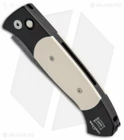 Pro-Tech Brend 3 Medium Tuxedo Custom Automatic Knife Micarta (3.75" Damascus) 7 Pro-Tech Brend 3 Medium Tuxedo Custom Automatic Knife Micarta (3.75" Damascus) -Avokelavavat Sales Store Protech Brend 3 Tuxedo Custom Auto Ivory Micarta Damascus 1351 DM BHQ 3508 jr spine