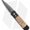 Pro-Tech Custom Godson Automatic Knife Maple Burl (3.15" Ladder Damascus)