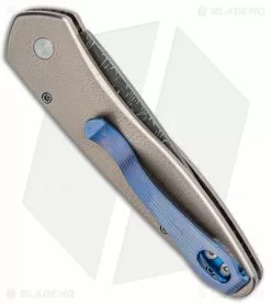 Pro-Tech Custom Newport Automatic Knife Wave Pattern Ti (3" Damascus) -Avokelavavat Sales Store Protech Custom Newport Auto Wave Pattern Ti Damascus 3450 DAM BHQ 101308 jr side