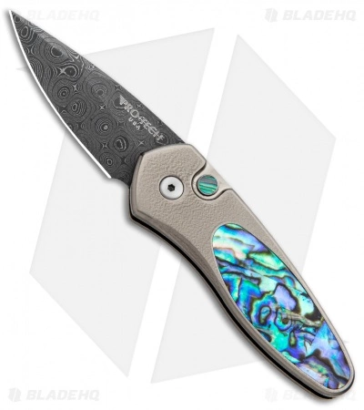 Pro-Tech Sprint Custom Automatic Knife Abalone/Bronze Ti (1.95" Damascus) 3 Pro-Tech Sprint Custom Automatic Knife Abalone/Bronze Ti (1.95" Damascus)