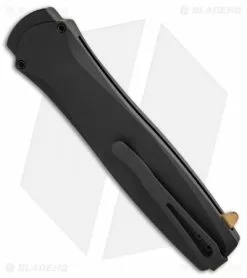 Pro-Tech Dark Angel OTF Automatic Knife Black Handle (3.7" Gold Ti ) -Avokelavavat Sales Store Protech Dark Angel black gold ti BHQ 74863 er side