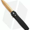 Pro-Tech Dark Angel OTF Automatic Knife Black Handle (3.7" Gold Ti ) -Avokelavavat Sales Store Protech Dark Angel black gold ti BHQ 74863 jr