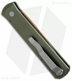 Pro-Tech Godfather Desert Warrior Automatic Knife OD Green (4" Copper) -Avokelavavat Sales Store Protech Godfather Desert Warrior Auto OD Green Copper 921 DW BHQ 94569 jr side