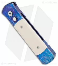 Pro-Tech Godson Blues Automatic Knife Jazz/Ivory Micarta (3.15" Damascus) 710 -Avokelavavat Sales Store Protech Godson Blues Auto Jazz Ivory Micarta Damascus 710 DAM BHQ 103196 jr spine