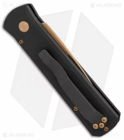 Pro-Tech Godson Automatic Knife Black (3.15" Copper Rose) 721 CR -Avokelavavat Sales Store Protech Godson black copper rose BHQ 74861 er side